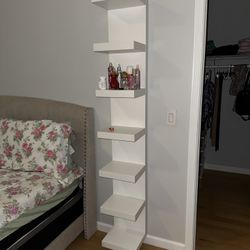 Wall shelf unit, white, 11 3/4x74 3/4
