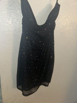 Strapless, Black, Colorful Sequin Dress