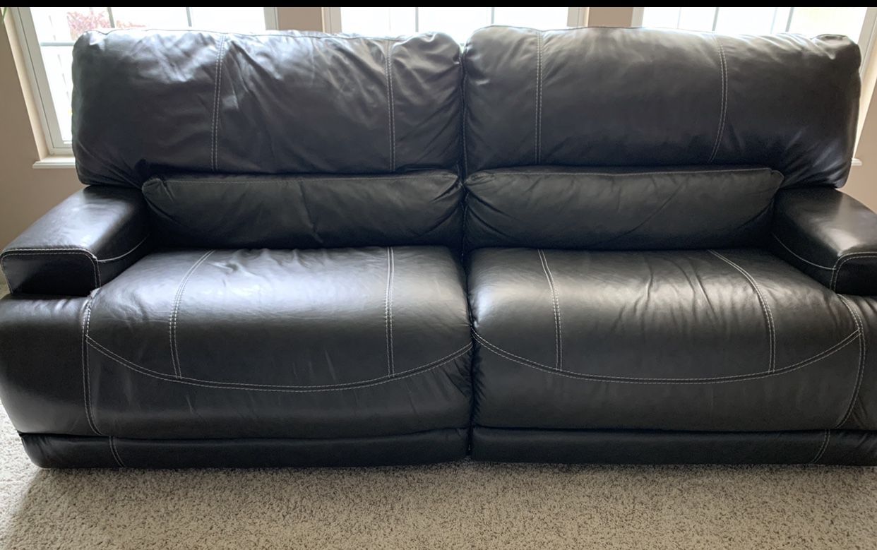 Cannon Leather Power Reclining Sofa and loveseat