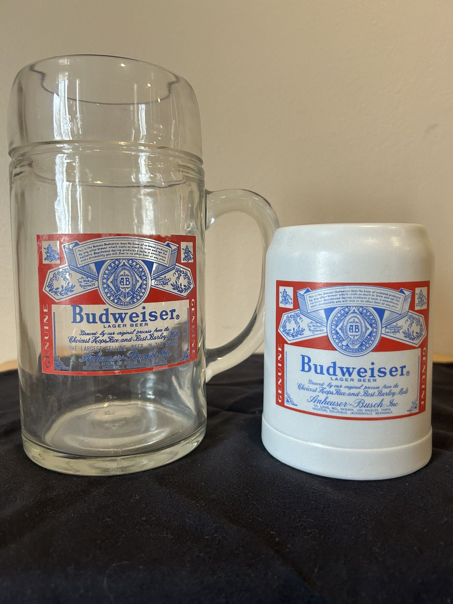 Budweiser mugs / beer Steins