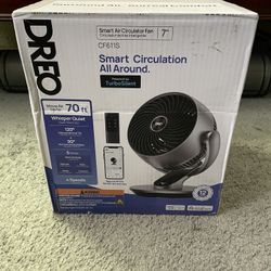 Dreo Smart Air Circulator Table Fan CF511S with Remote, 7-Inch Blades, Silver