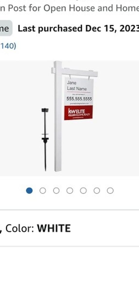 Realtor Sign Post. Brand New Still In Box