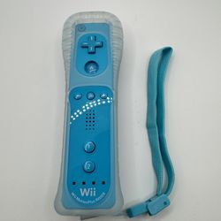 Blue Wii Remote Plus with Sleeve