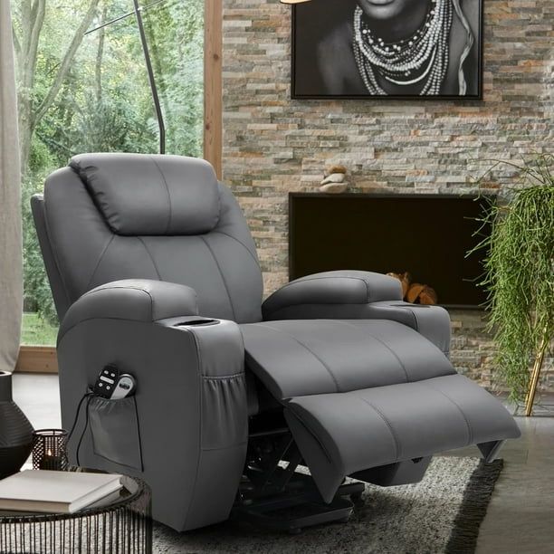 New Power Lift Recliner Chair with Massage PU Leather Sofa with