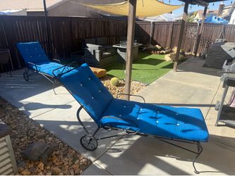 Rod iron lounge chairs