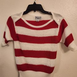 Vintage Women's Short Sleeve Small Sweater