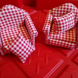 Mini Couches and Pillows lot of 2 New 
