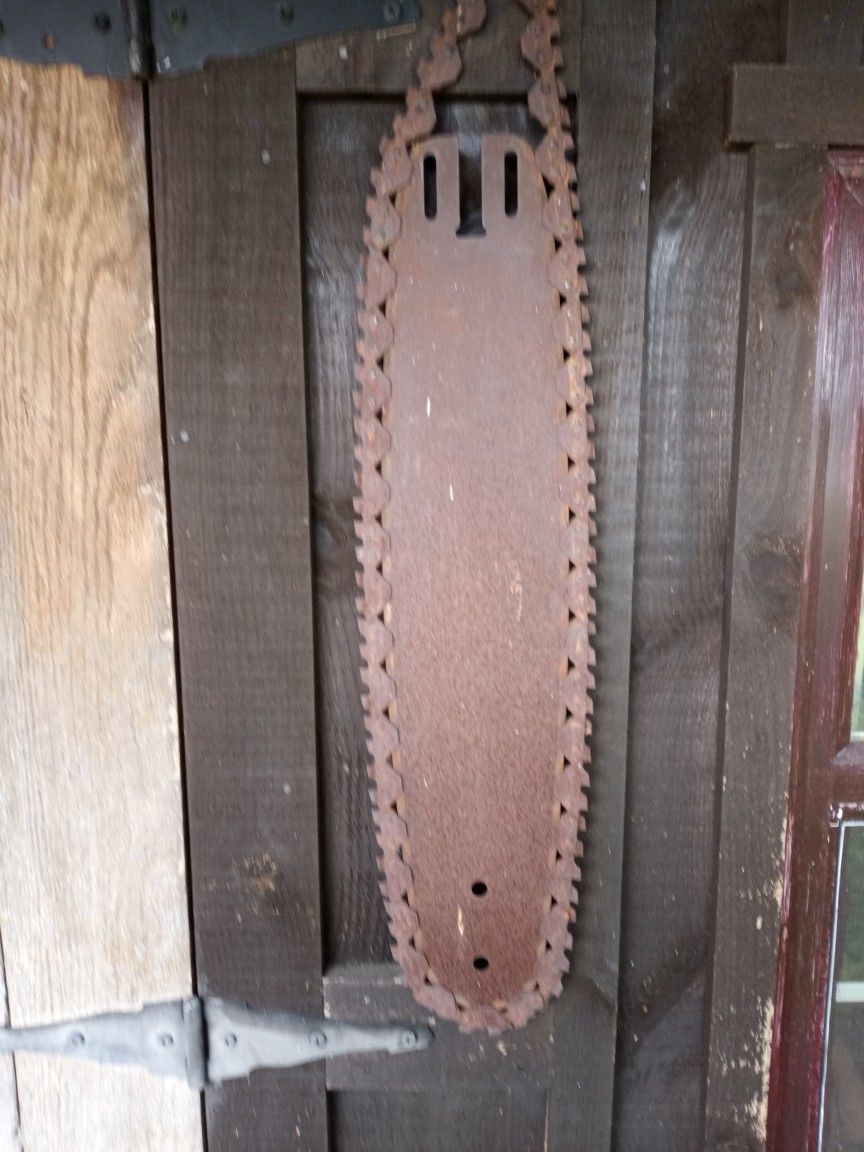 Antique Disston Chainsaw Bar And Chain