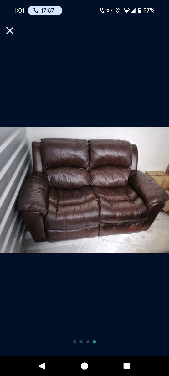 Leather Loveseat