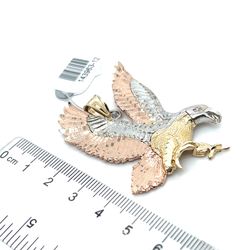 10kt Gold Large Tri Color Eagle Pendant 10.20grams 143963 12