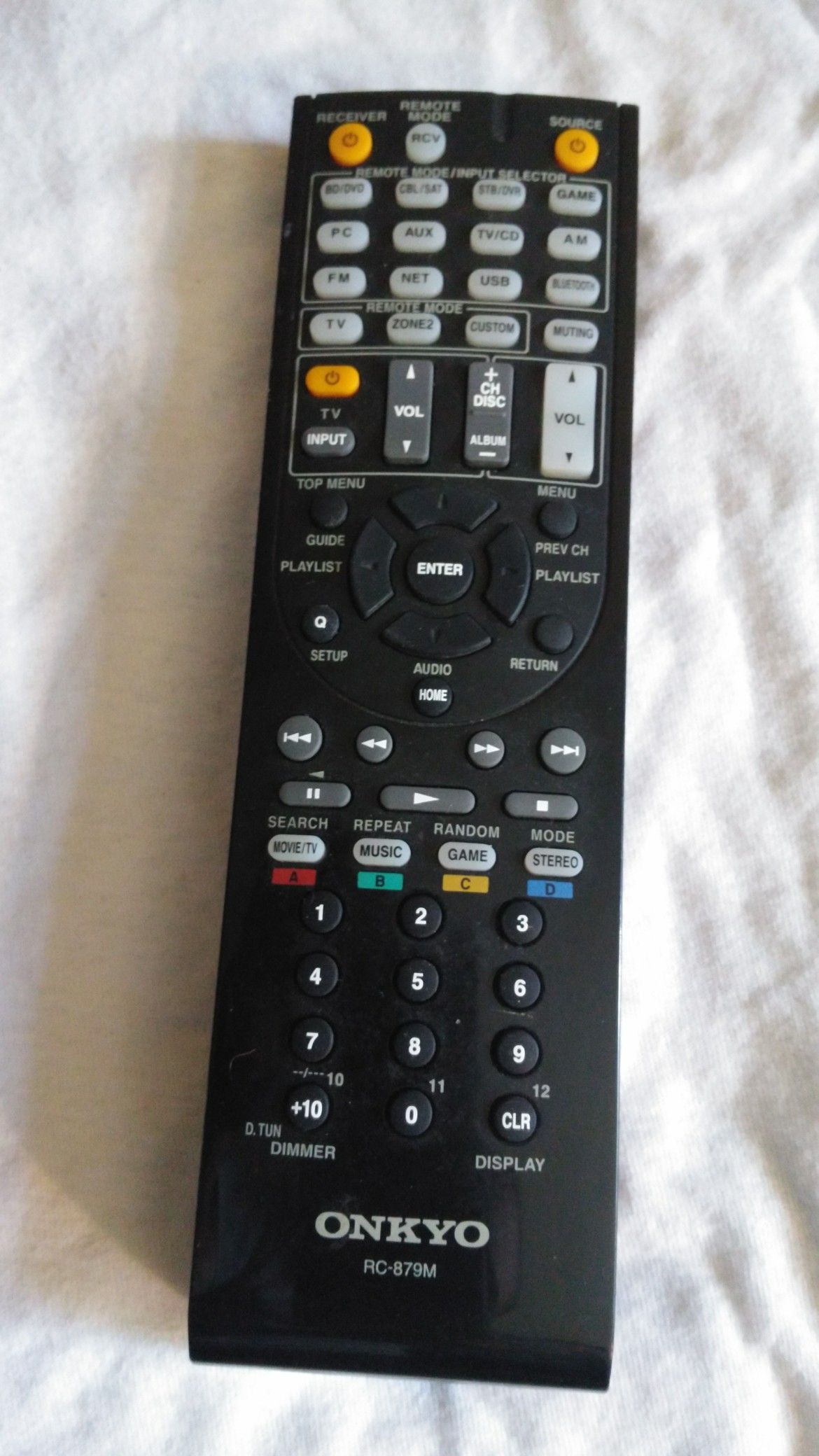 ONKYO REMOTE CONTROL ORIGINAL FOR AMPLIFIER RECEIVER