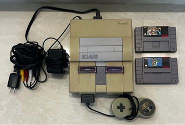 Super Nintendo SNES Original Console OEM System with Super Mario World & Super Mario All Stars