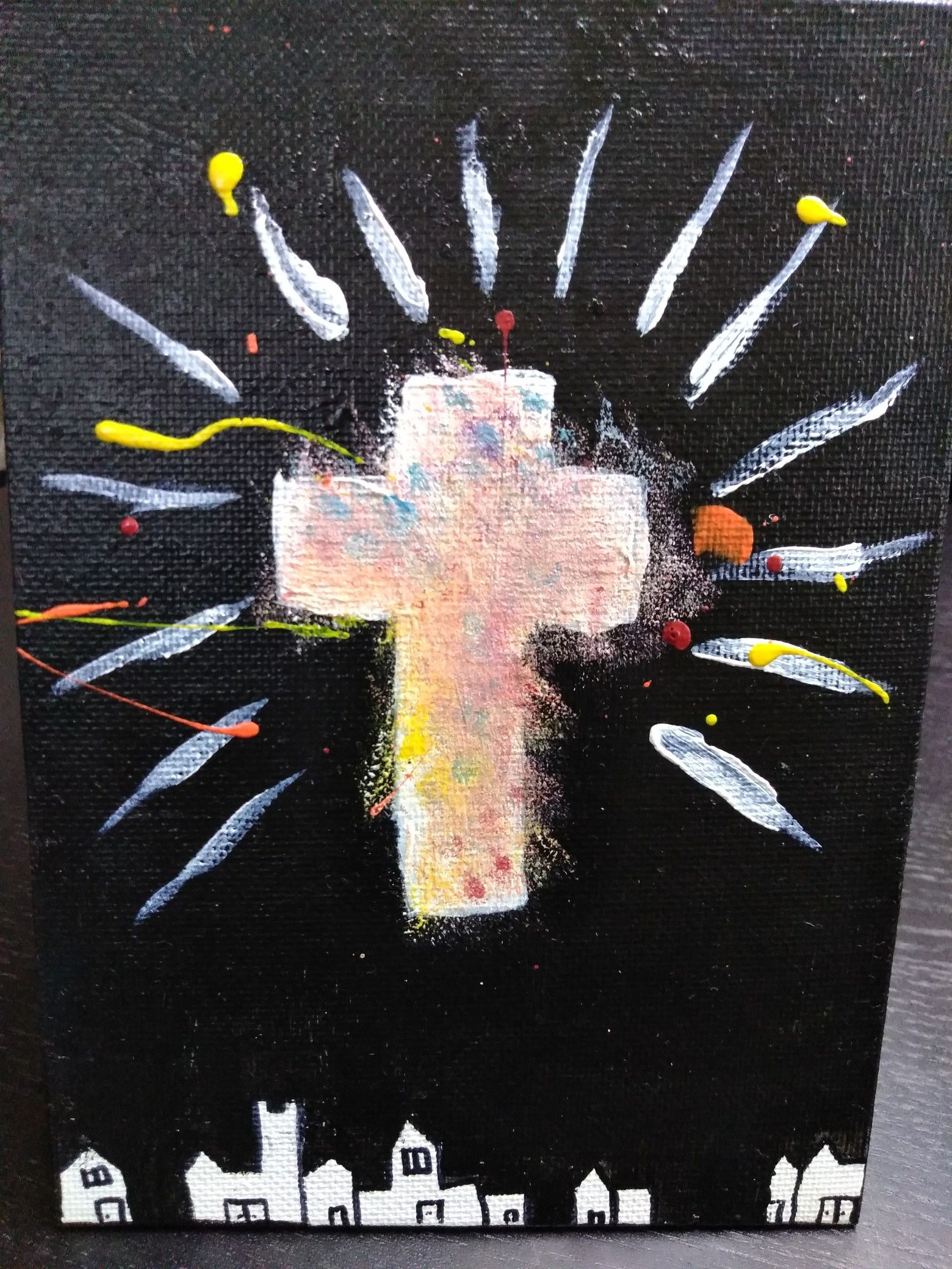 Beautiful Jesus is the Protector acrylic painting