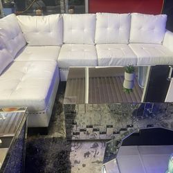 White Sectional 