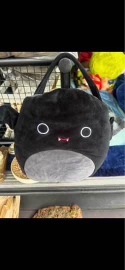 Squishmallow Black Bat Plush Tote Bag