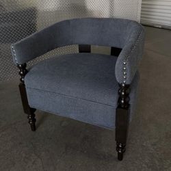 ✅NEW ‼️BLUE BARREL UPHOLSTERED ARMCHAIR 