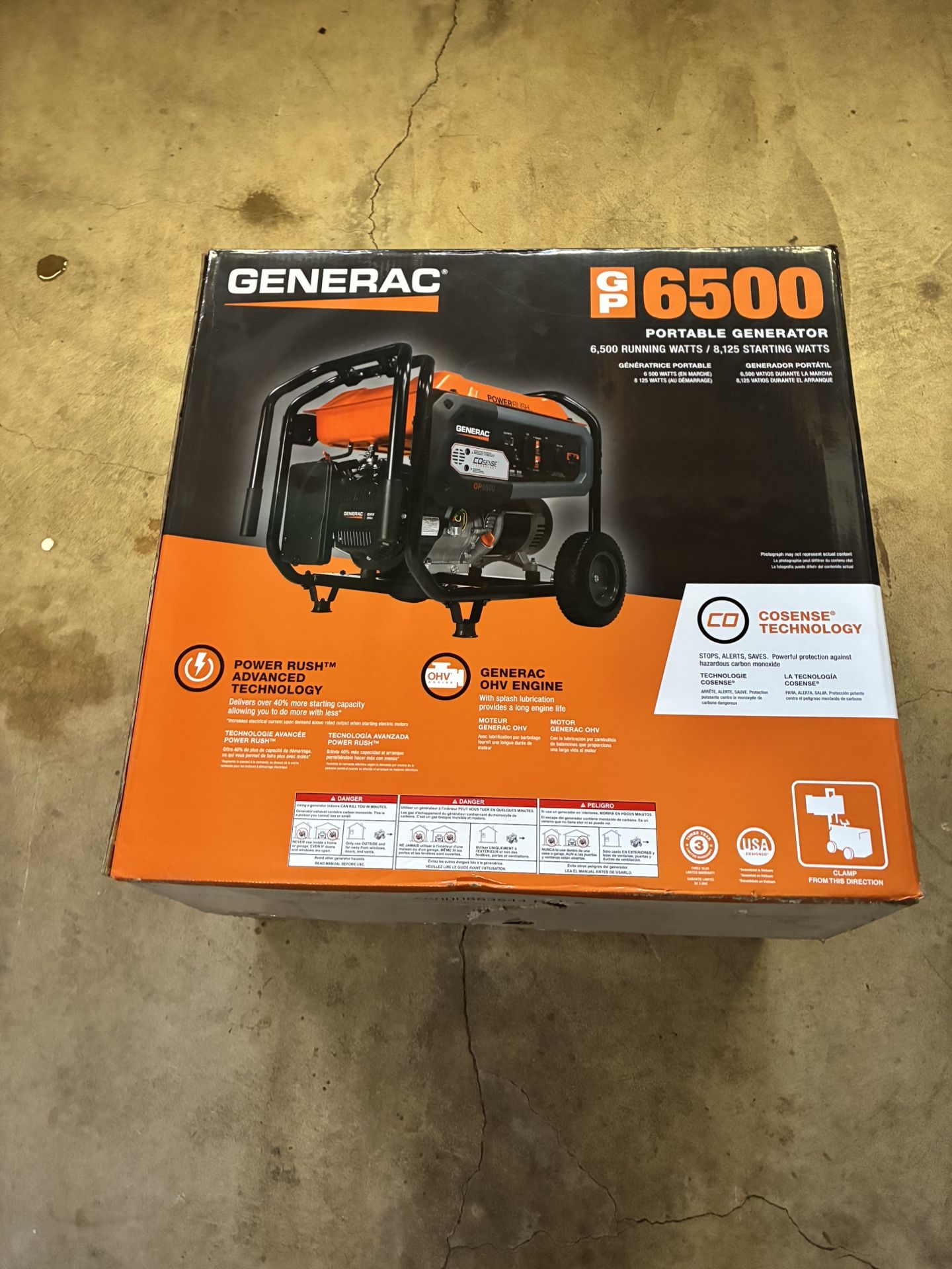 Generac 8125 / 6500-Watt Gasoline Powered Portable Generator