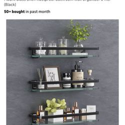 New Glass Bathroom Shelves Set Of 3