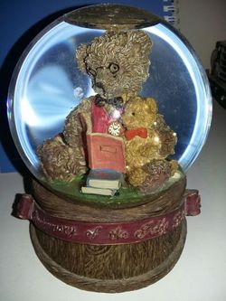 Teddy bear 100 anniversary water globe