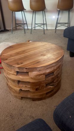 Solid wood coffee table