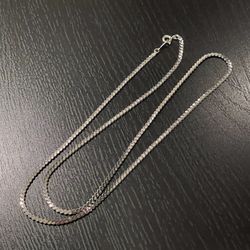 12” Silver Tone Chain Necklace 