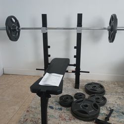 Weight Set With Bench Like New 