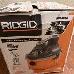 4 Gal. 5.0-Peak HP Portable Wet/Dry Shop Vacuum with Filter,