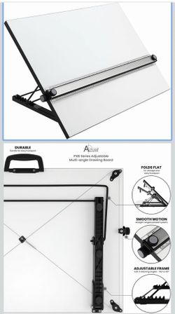 Acurit Multi-Angled 20”x26” PXB Drawing Board for Artists and Designers - Portable Tabletop Workspace, Drawing, Sketching, Drafting, Painting - Portab