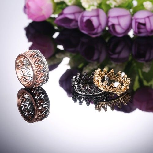 "Heart Wreath Basic Simple Colorful Heart Rings for Women, PD532