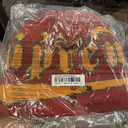 NEW Supreme x New Era Beanie Old English Script