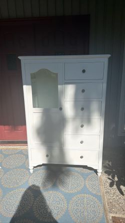 Pottery Barn Kids White Wood Armoire
