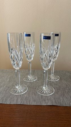 Set of 4 Marquis by Waterford Crystal Brookside Champagne Flutes