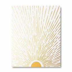 Sunlight Handmade Screen Printing Wall Art Shining Sun Rays Boho Mid Century Aesthetic Wall Decor Gold Modern Handmade Prints - 8x10" UNFRAMED

