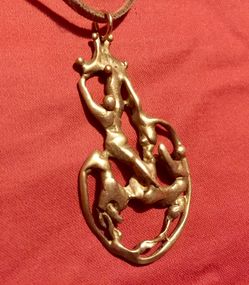“Twisted Bodies” pendant UNIQUE UNUSUAL