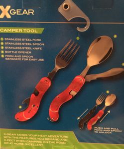 Camping Utensils Survival New Fork Spoon Knife Travel
