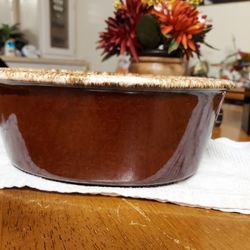 BROWN  USA OVAL CANDLE DRIP BOWL