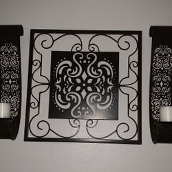 Home Decor Three Piece Metal Design Candle