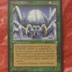1995 MTG Woolly Spider Summon Daniel Gelon Magic The Gathering Card Game Wizards Of The Coast Collectible