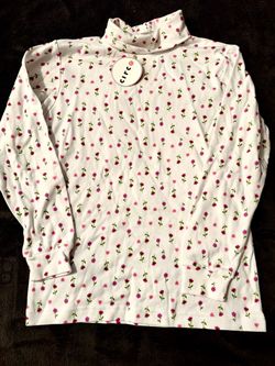 Girls Turtleneck Shirt L 10/12 New
