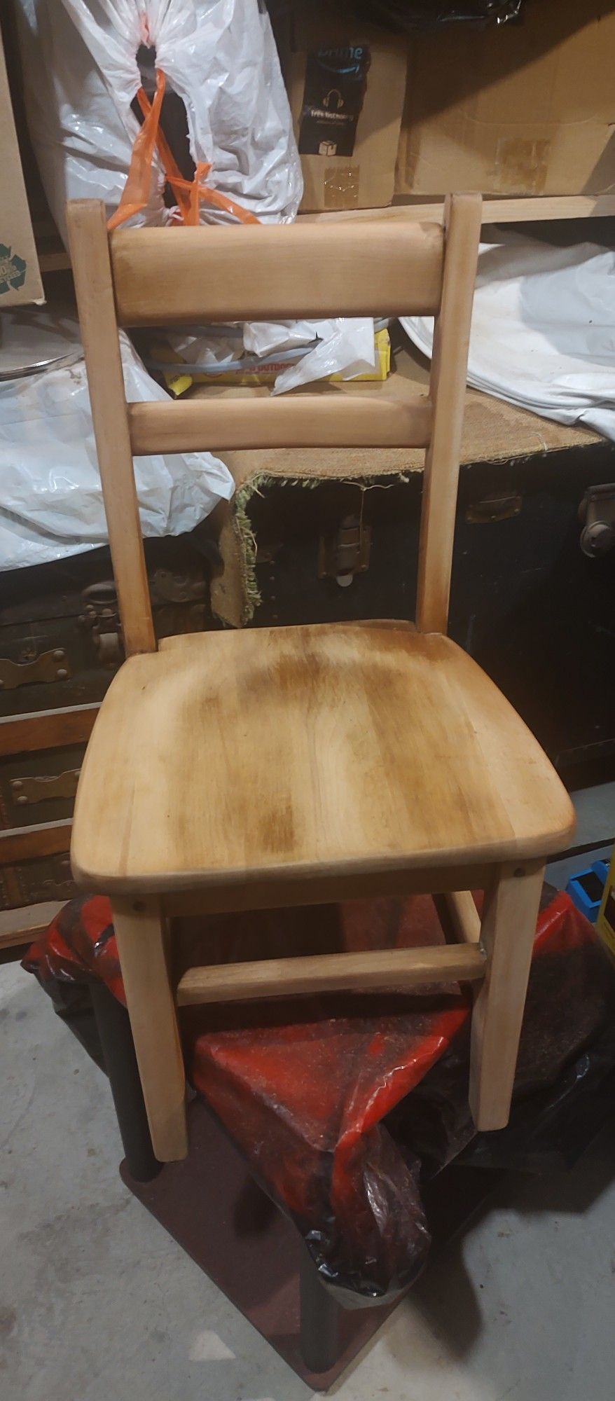 Late 20th Century Child's Wood School Chair
