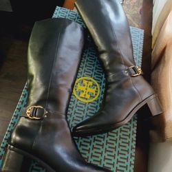 Tory Burch Mardsen 50mm Boot -W Calf Leather Boots  Size 11 M Comes W/ Box.