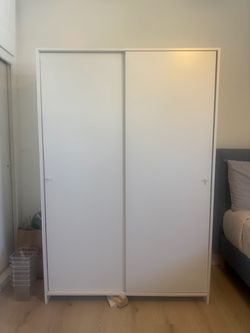 White Wardrobe with Sliding Doors