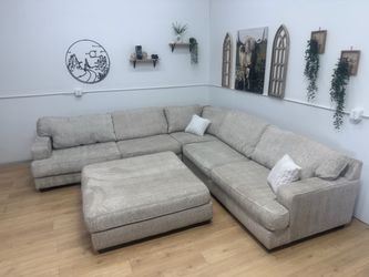 Soft Cream Sectional Couch Free Delivery