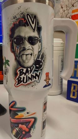 Bad Bunny Tumblers custom made