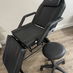massage table with bench