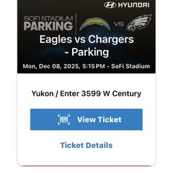 Chargers/Eagles tailgate parking 