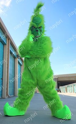 Grinch Mascot Costume Birthday Halloween