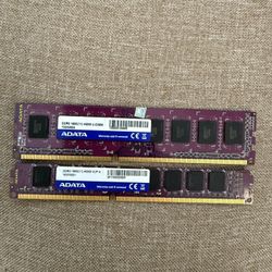 ADATA 8GB (2x4GB) DDR3 1600(11) 4GX8 U-DIMM , 4GX8 VLP-U
