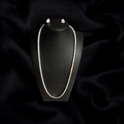 Iced Out Tennis Chain & Heart Pendant Set – Matching Bling 