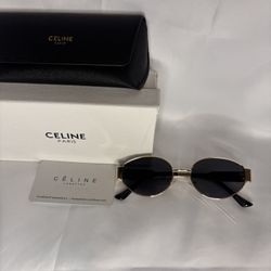 Black And Gold Celine Sunglasses